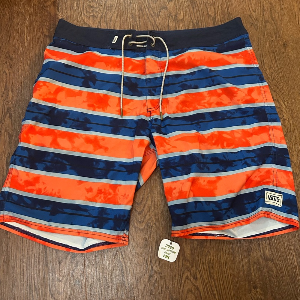 Vans Orange and Blue Board Shorts Dynamic Swimwear